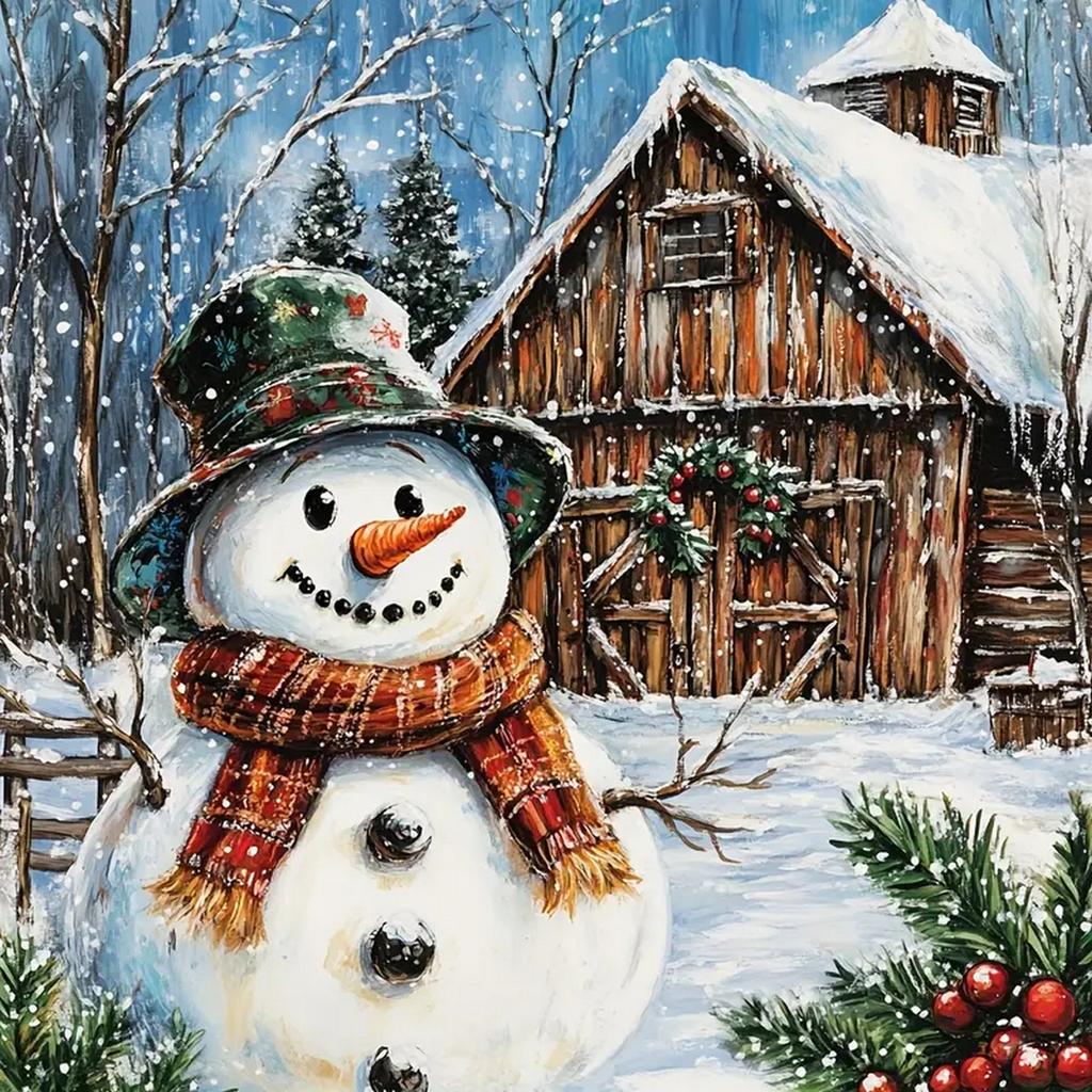 DIY Полная круглая алмазная картина вышивка крестом Счастливого Рождества Санта-Клаус Снеговик Домашнее украшение Искусство Алмазная живопись 5d Алмазная художественная живопись