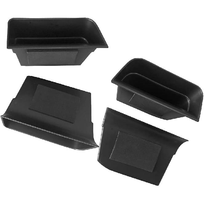Vesul 4PCS Door Grab Tray Door Organizer Compatible With Ford Explorer 2024 2025 Armrest Phone Container Handle Ert ABS Tray Storage Box Glove