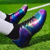 35-46 мужские/женские высокие эластичные носки футбольные бутсы резиновая мягкая подошва с короткими ногтями искусственный газон кожа молодежные детские футбольные бутсы