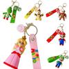 Princess Peach Keychain Super Mario Bros Nintendo Pendant Bag Charm