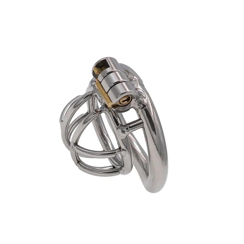Mini Metal Chastity Cage Stainless Steel Small Chastity Device Cock Cages Men's Penis Ring Erotic Bondage Lock Adult Sex toy 18+