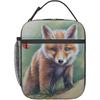 Fox Thermal Lunch Box Изолированная сумка для обеда Многоразовая сумка-холодильник для женщин, девочек, мальчиков, сумка Bento для школы, работы, пикника, походов