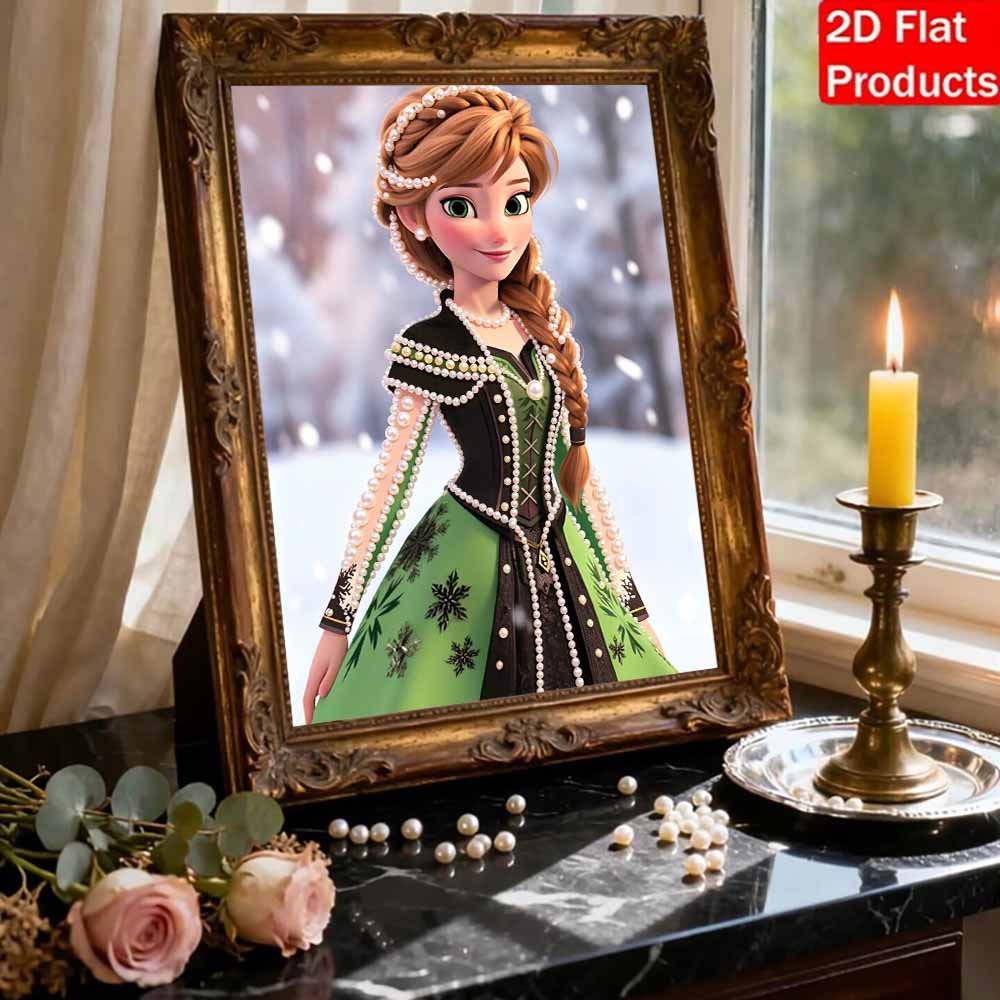 Disney Жемчужная живопись Замороженная Анна 5D Сделай сам Жемчужная картина Поделки для взрослых/начинающих Идеи для подарков Декор для дома