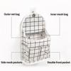 Hanging Bag Wall Mounted Large Capacity Cotton Flax Hook Design Hanging Organizer for Bathroom