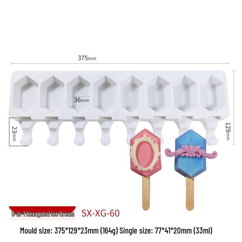 Силиконовая форма для мороженого Sanxin для домашнего детского эскимо, рождественских пирогов и шоколадных фруктов