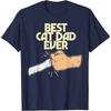 Best Cat Dad Ever Funny Kitten Pet Lover Owner Dad Men Gift T-Shirt Men Clothing Casual Daily Four Seasons Cotton Shirts for Men