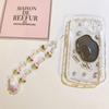 Korean Cute Flower Tulip Pearl Beaded Phone Chain For Mobile Phone Lanyard Pendant Anti-Lost Hanging Jewelry