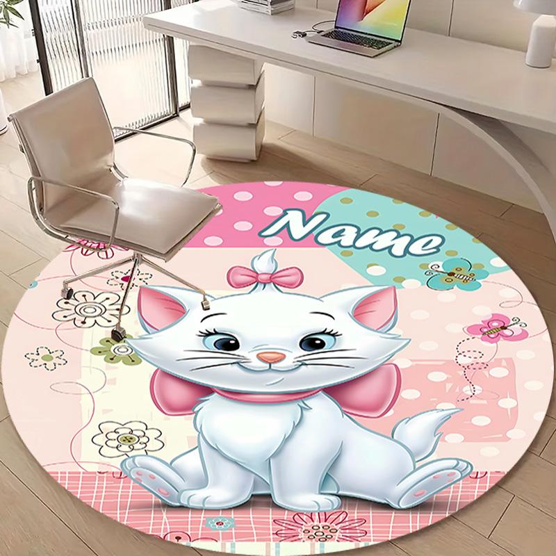 Personalized M-Marie Round Chair Office Rug - Perfect for Mat, Office Chair & More - Ideal Gift for Birthdays and Holidays