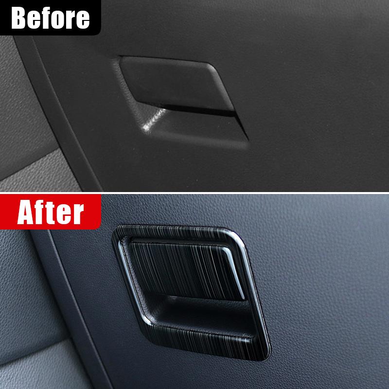 For Toyota RAV4 XA50 2019-2021 2022 2023 2024 RAV 4 Hybrid Stainless Car Storage Box Co-pilot Handle Bowl Cover Trim Stickers