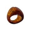 Fashionable Brown Resin Ring Durable Brown Resin Ring Adornment for Young Women Who Embrace Individuality