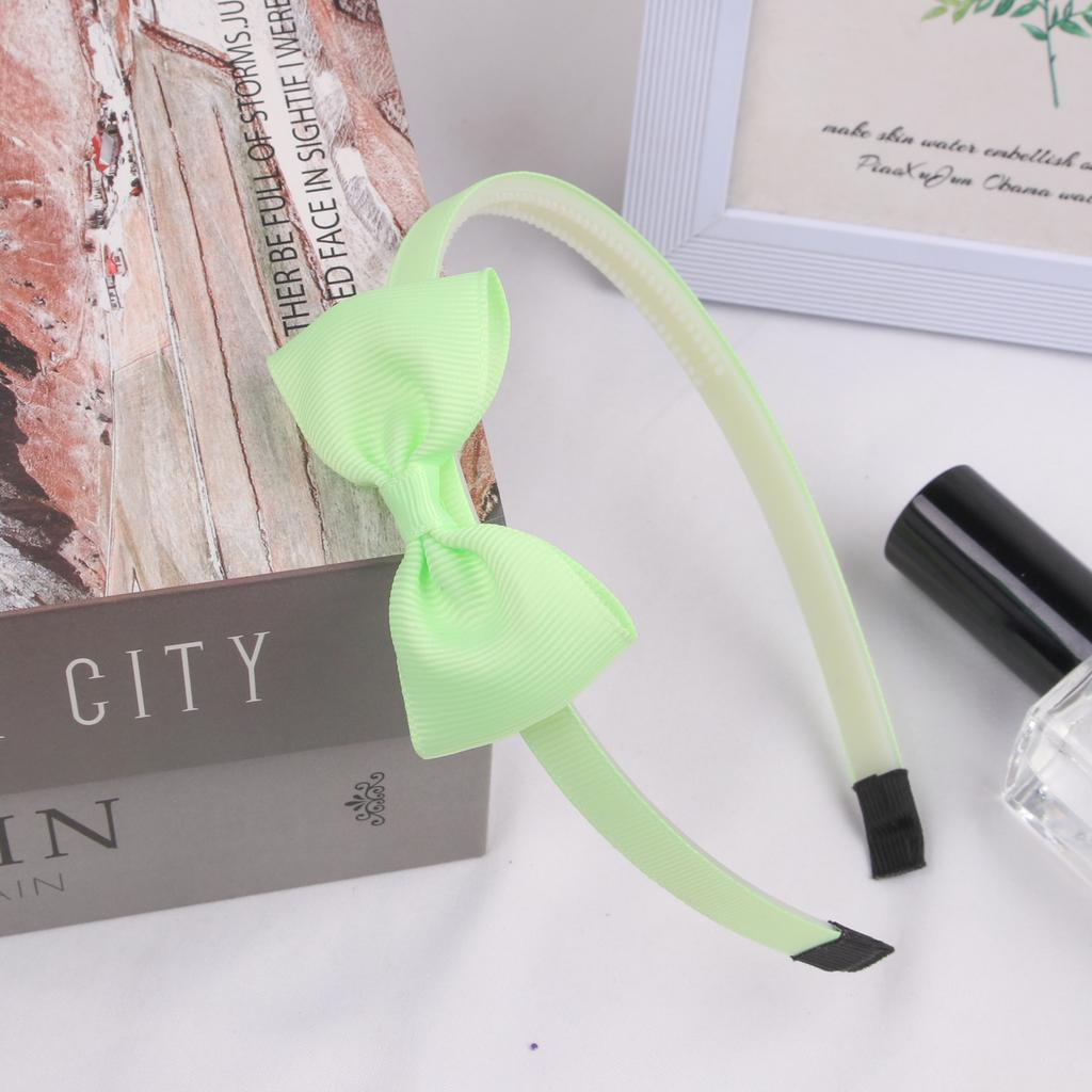 1PC Grosgrain Ribbon Hair Bows Headbands Girls Plastic Hairbands 3inch Bows Headband Children Kids Fashion Hair Aceessories