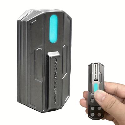 Fidget Slider, Mecha Push Card, светится в темноте, металлические магнитные тактильные игрушки Fidget для взрослых, 3-слойная Push Card для снятия стресса (Синий свет)