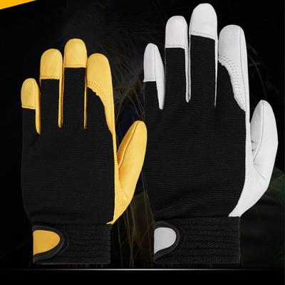 Утолщенные перчатки для защиты труда Flex Grip Удобные кожаные рабочие перчатки Износостойкие защитные перчатки Спорт Водитель