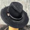 Wool Hat Cowboy Hat Old Retro Jazz Top Hat Autumn and Winter Felt Hat