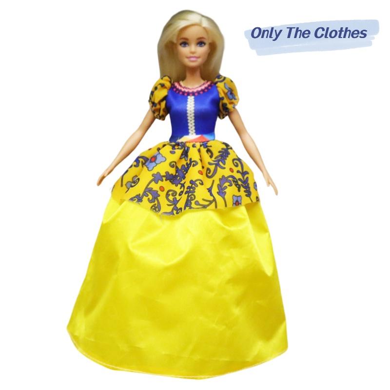 Fashionable Barbie Doll Costume Children's Pretend Play Clothing With Elegant Wedding Dress Available In Multiple Colors
