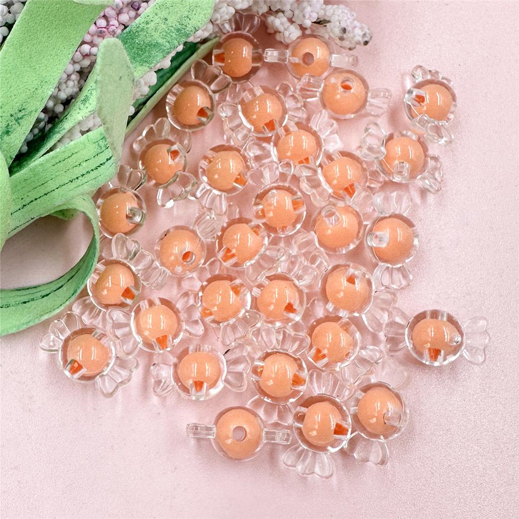 Home Party Supplies Beads Gifts 8.9*16.6mm Children 50Pcs Candy Shaped Handmade Materials Transparent Cored Clear Crystal DIY