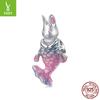S925 Sterling Silver Mermaid Rabbit Beaded Accessories Dream Sterling Silver Bead Loose Bead Bracelet Accessories