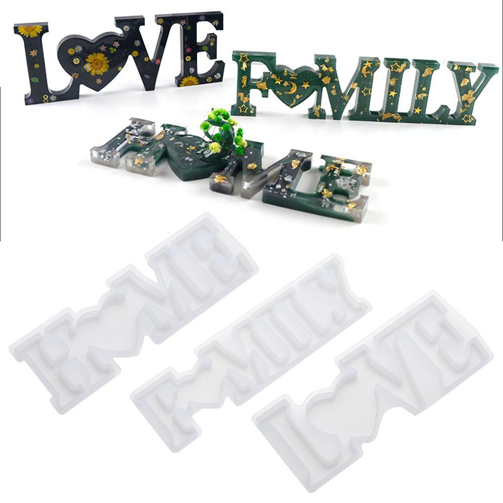 Ручная работа литье эпоксидной смолы кристалл клеевые формы ювелирные инструменты для изготовления букв смоляные формы силиконовые формы