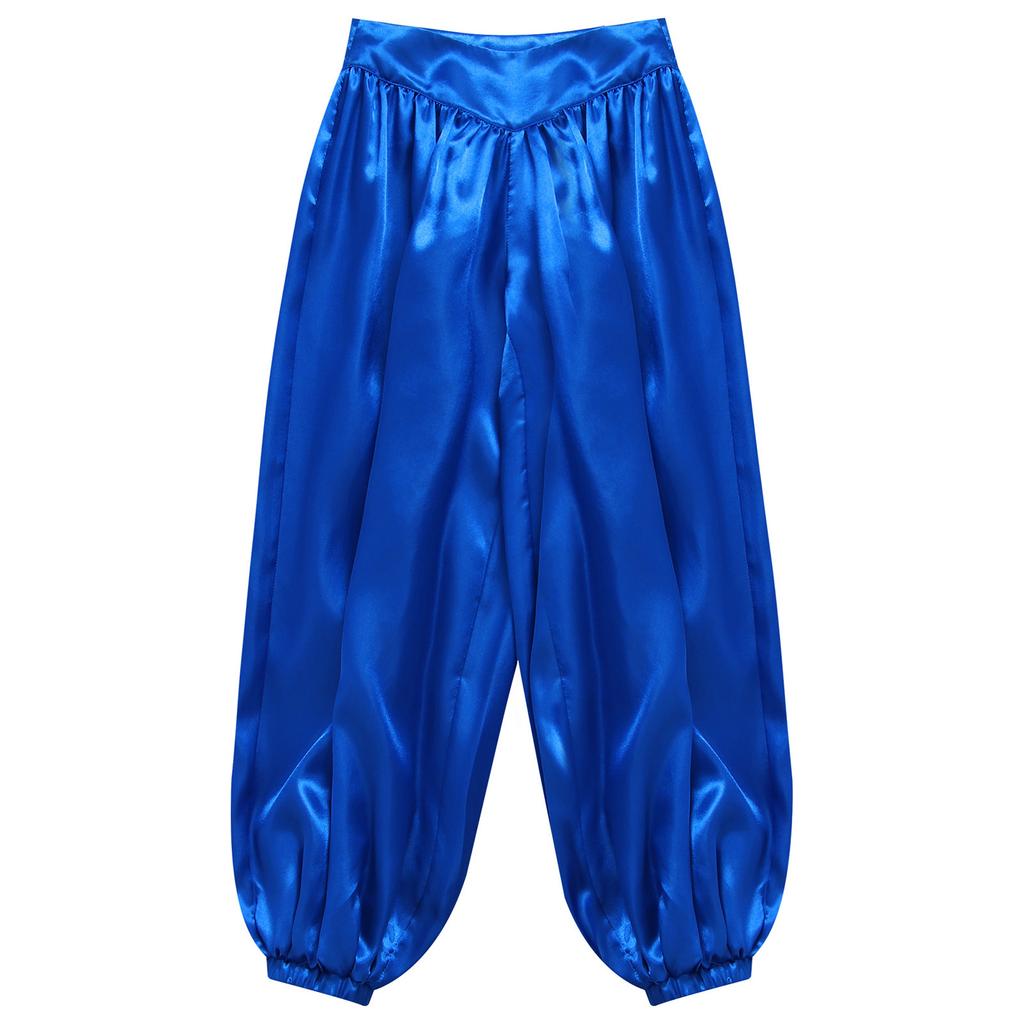 Детский сценический костюм, атласные шаровары с потайной молнией для тематических вечеринок