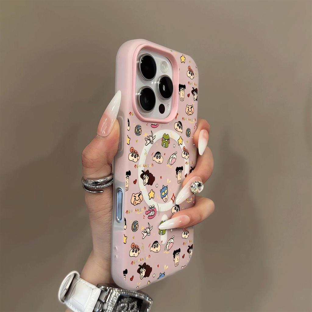 Магнитный силиконовый чехол-желе 2-в-1 для iPhone для Apple 15 Матовый чехол для телефона 16pm Чехол с большим отверстием