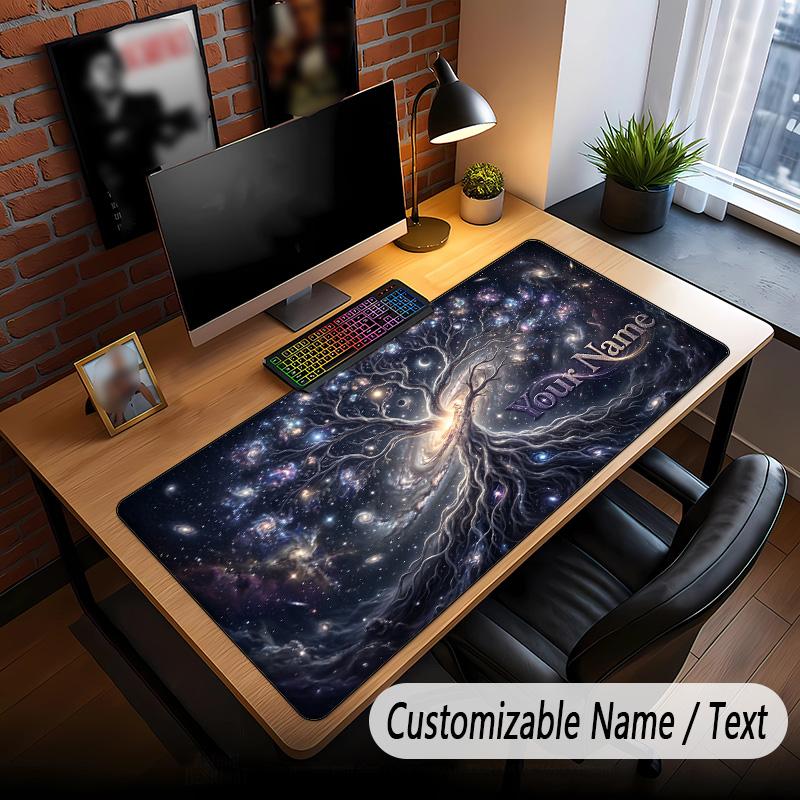 Tree of Life Theme Custom Mouse Pad Personalized With Name Text Customized Desk Mat For Office Home Decor