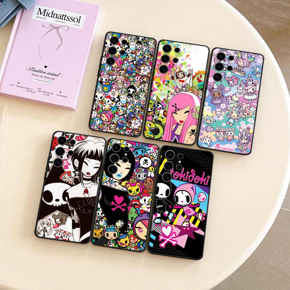 Япония T-Tokidokis Чехол Для Samsung Galaxy Чехол S25 S23 S22 S21 S30 S20 S10 Ultra Plus FE ТПУ Мягкий Чехол