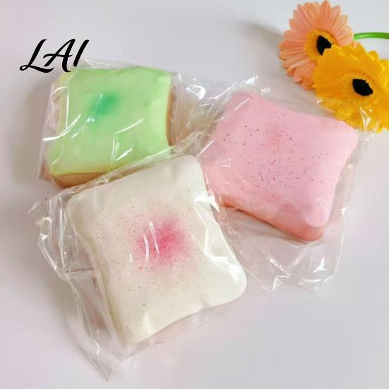 Soft Stress Ball Bread Butter Squeeze Toy Slow Rising Relief Realistic Anti-stress Toy Toast Sensory Fidget for Anxiety Birthday Party Gift,