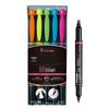 Флуоресцентная ручка-маркер Tombow Pencil Kei Coat, двусторонняя, с полимерным покрытием, 5 штук, (Отличные чаевые! привести), Цвета, WA-TC5C