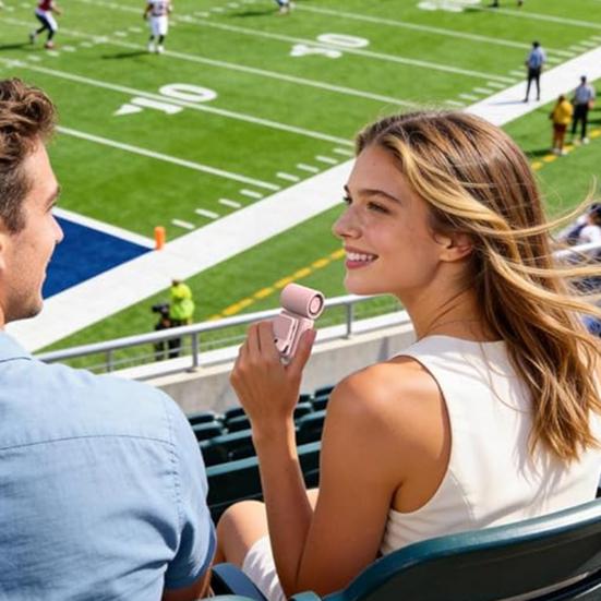 Ручной вентилятор с клипсой, перезаряжаемый через USB, мини-вентилятор со светодиодным дисплеем, вращающийся на 360 градусов, легкий охлаждающий вентилятор для путешествий, коляски, улицы