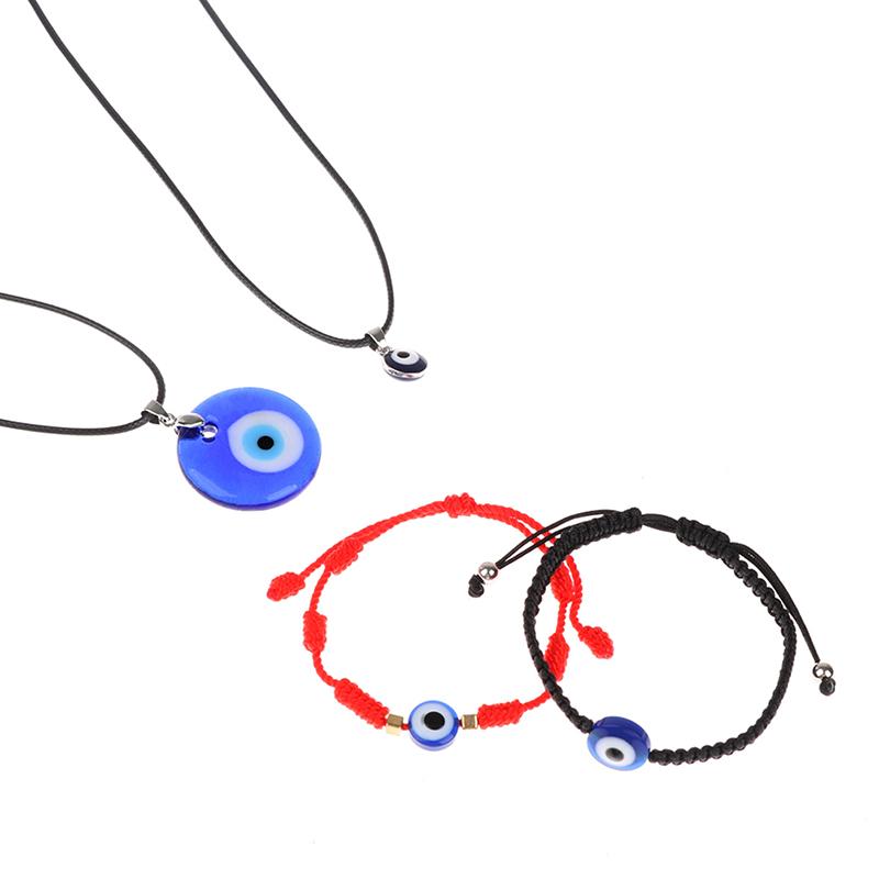 Синее стекло 3 см с подвесками от сглаза, ожерелье, браслет, счастливое ожерелье, колье, ювелирные изделия
