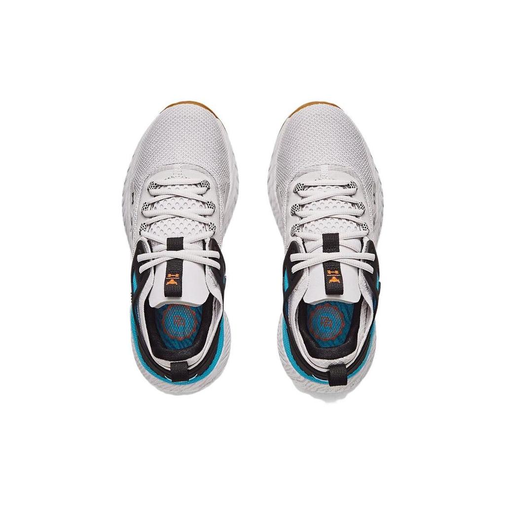 Under Armour Project Rock Johnson 5 Non-Slip Durable Low-Top Training Shoes Women Sneaker Gray Blue 3025436-101