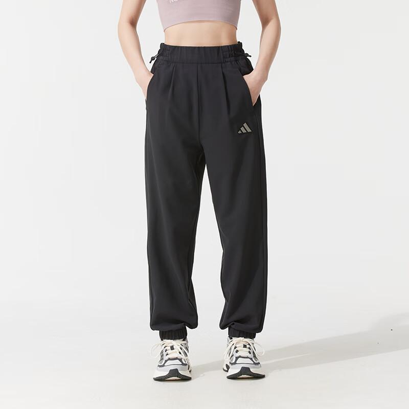 Adidas Outdoor Fashion Logo Breathable Casual Pants Women Bottoms Black JM8777