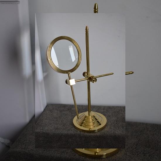 Lot of 3 Brass Magnifying Glass with Adjustable Stand Magnifier, Couple Gift, Girlfriend Gift, Gift For Father, Gift For Husband, Gift For Him