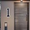 Solar Lighted House Number Outside Light-up LED Address Number Waterproof Modern House Number Light Address Sign for Outdoor Front Door
