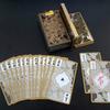Кристаллические карты покера ПВК с покерными картами золотой границы роскошными прозрачными водоустойчивыми Вашабле