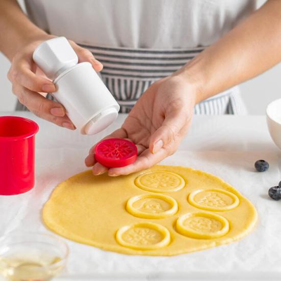 Набор рождественских штампов для печенья, 6 видов, формочки для печенья, плунжер, антипригарное покрытие, самодельная форма для тиснения рождественского печенья, тиснитель для шоколадной помадки