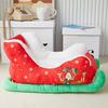 Рождественская собачья кровать Красные рождественские сани для домашних животных Плюшевая комнатная и уличная собака