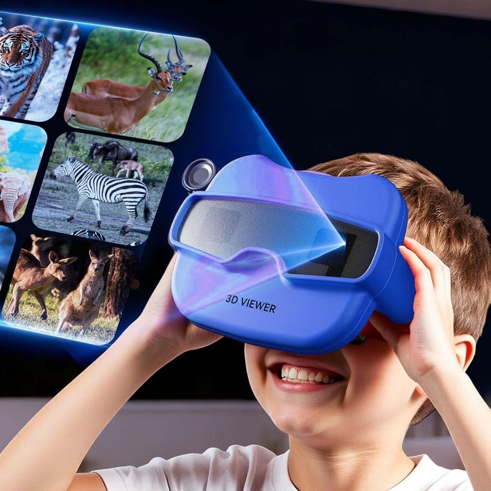 Новый 3D стереоскопический просмотрщик игрушка с 6 катушками, красный цвет, портативный 3D View-Master Видоискатель