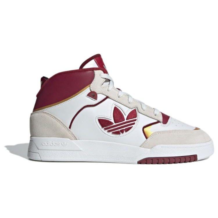 Adidas Originals Drop Step XL Comfortable Versatile Mid-Top Skate Shoes Unisex Sneakers White Red IF4322