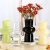Chinese Style Vase Glass Decorative Vase Smooth Surface Handcrafted Vase Flower Arrangement Desktop Decoration