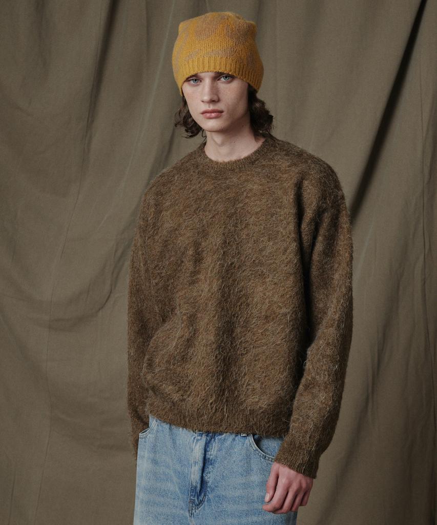 GLW Oversized Brushed Knit Brown
