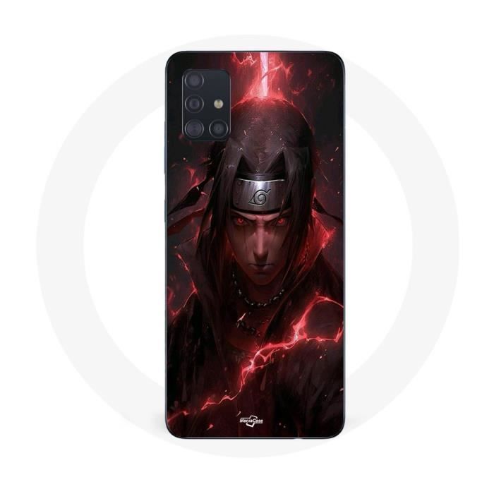 Coque Maniacase pour Samsung Galaxy A51 5g itachi uchiwa anime 3D fanart