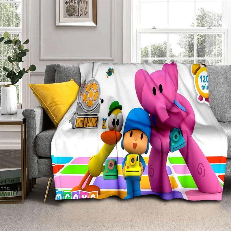 3D Мультяшное одеяло Pocoyo Elly Pato, Мягкое плед-покрывало для дома, спальни, кровати, дивана, пикника, путешествий, офиса, Подарок для детей