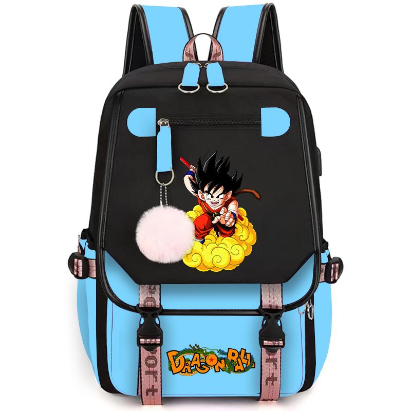 Аниме Dragon Ball Женский мультяшный рюкзак Водонепроницаемый USB рюкзак с легкой книжной сумкой для детей Подарки Мужчины Женщины Дорожная сумка Сумка для отдыха Рюкзак