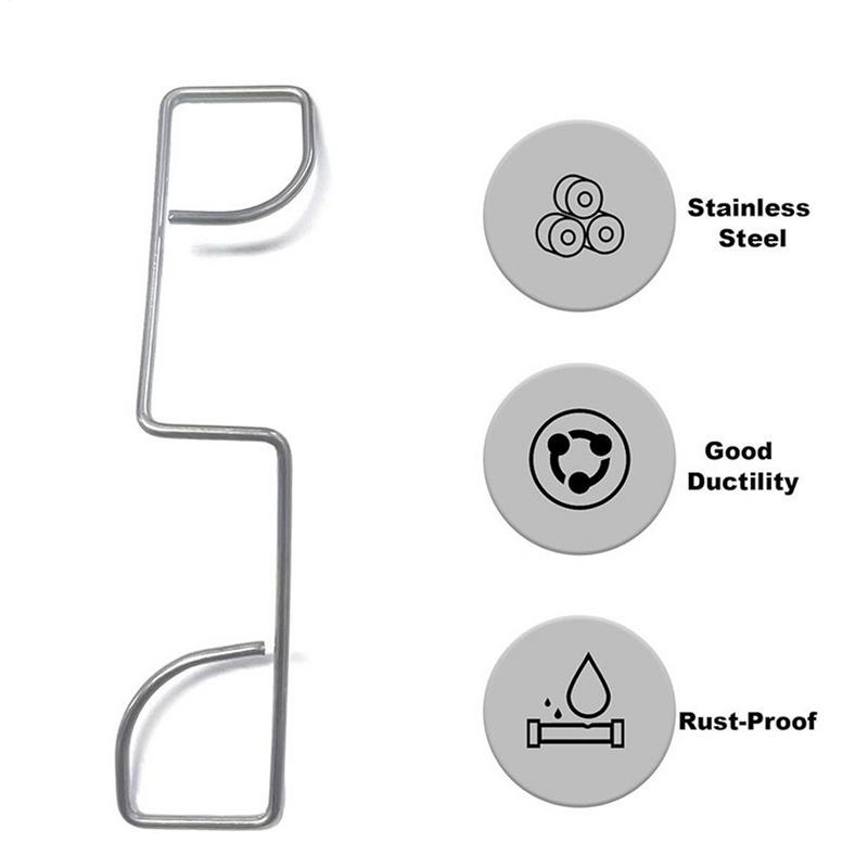 Fence Tensioner 25pcs Fixing Clips For Fence Stainless Steel Garden Post Tensioning Clamps For Agricultural Farm Highway Sport