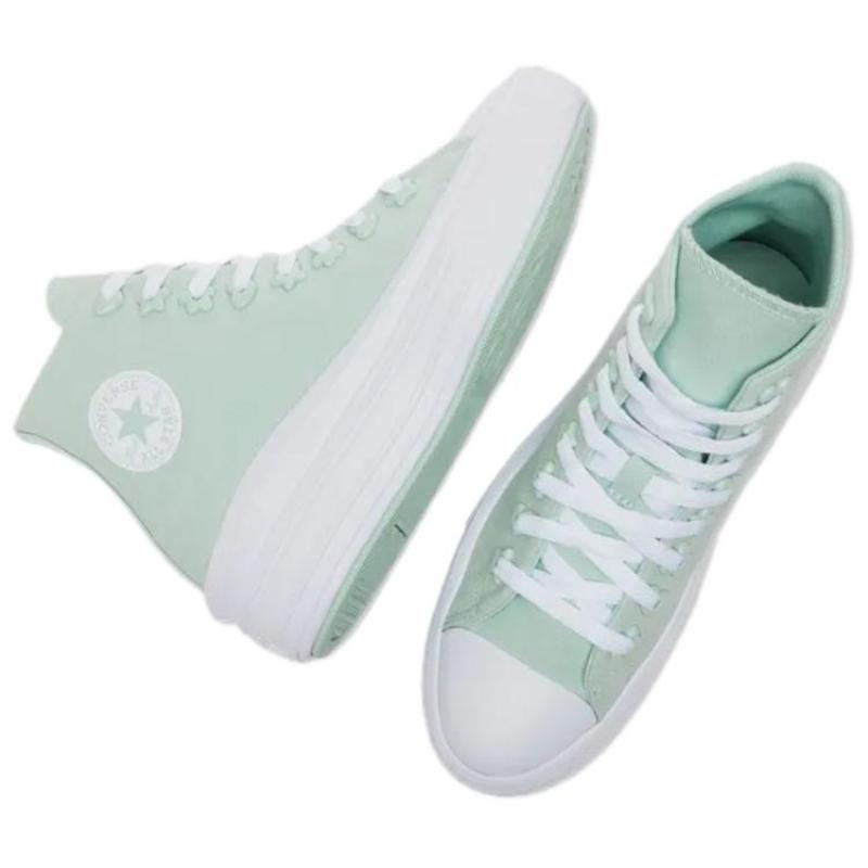 Converse All Star Move Трехмерный Цветок Облако Высокие Эспадрильи Женские Зеленые