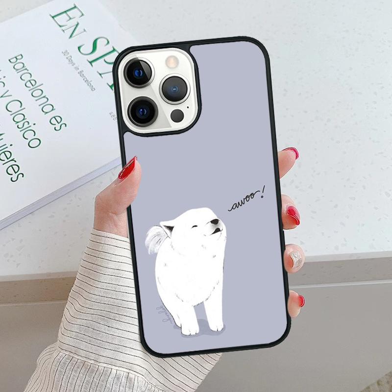 Мультяшный Самоедский пес Чехол для телефона cover Для iPhone 17 Air 15 16 16e 14 13 Pro Max Coque 12 11 Pro Max Для Apple PLUS fundas
