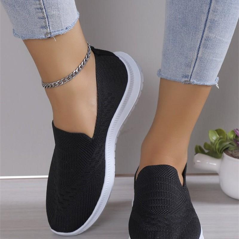 2025 осень европейская и американская внешняя торговля большой размер тканые однопедальные туфли женские дышащие легкие ленивые туфли для доски