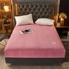 Winter Plush Elastic Fitted Sheet Double Bed Sheet Soft Warm Velvet Bedspread Mattress Cover Bed Linen Protector Twin Queen King