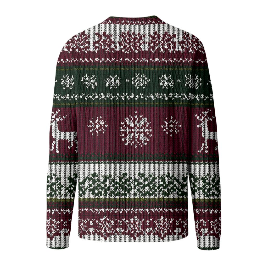 Men's Casual Knit Button-Up Long-Sleeve Shirt